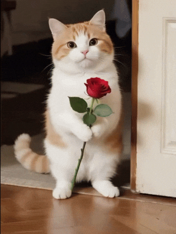 Valentine cat might be a bus